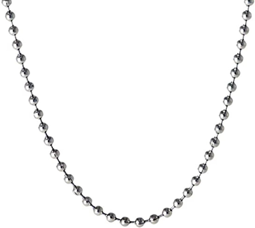 Steel ball chain on sale necklace