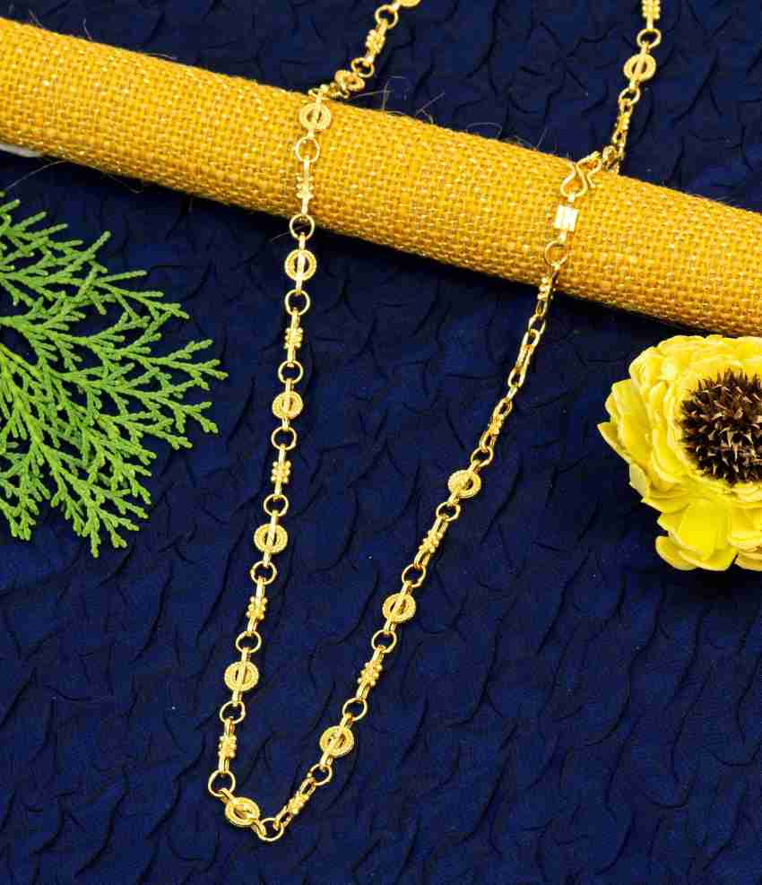 RAMDEV ART FASHION JEWELLERY Stylish and Trendy Gold Chain For Women and  Girls Gold-plated Plated Copper Chain Price in India - Buy RAMDEV ART  FASHION JEWELLERY Stylish and Trendy Gold Chain For