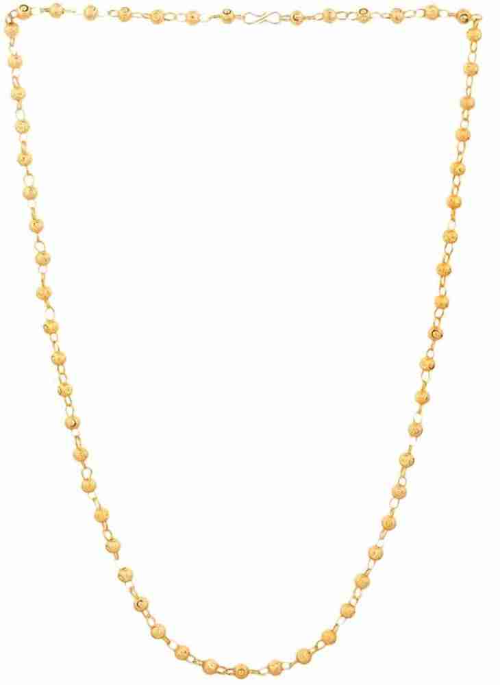 TLGS Matar Mala for Women Long Ball chain for Ladies Gold plated real Gold look Gold plated Plated Metal Chain Price in India Buy TLGS Matar Mala for Women Long Ball chain