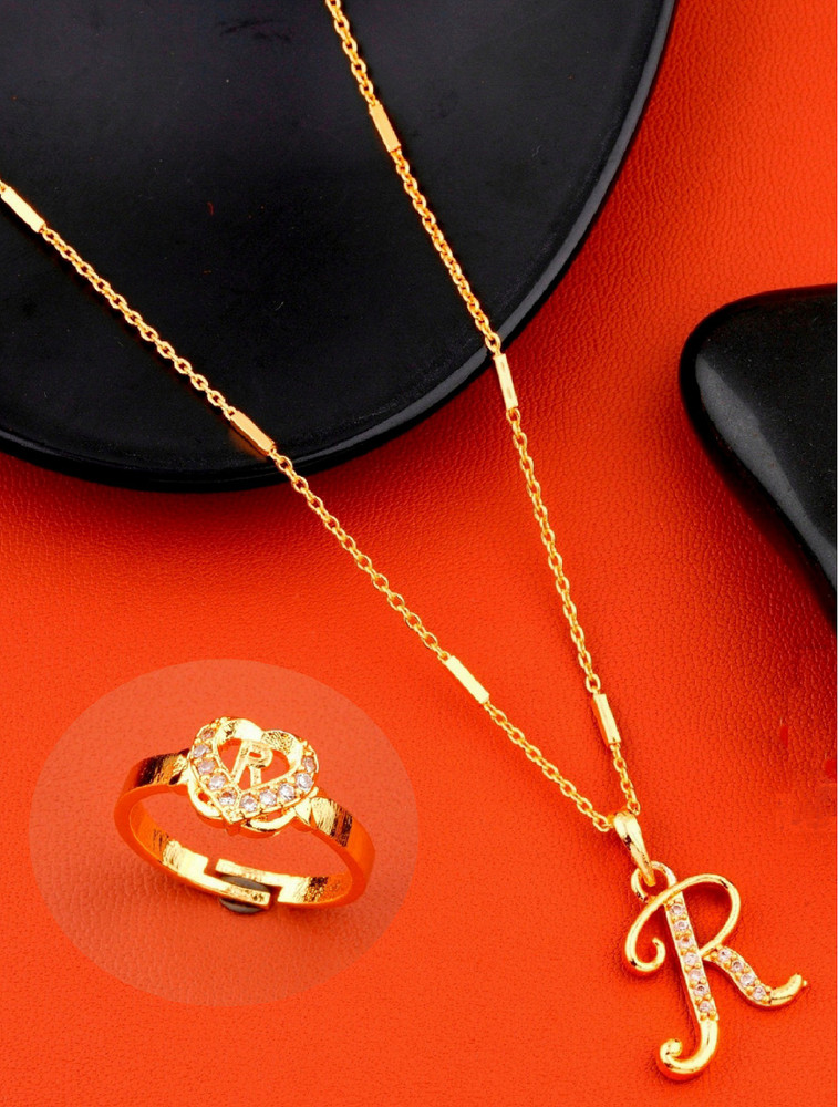 R name necklace online