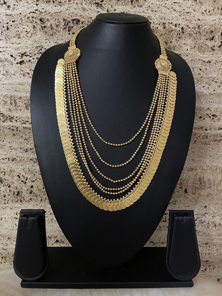 Gold layered cheap coin necklace