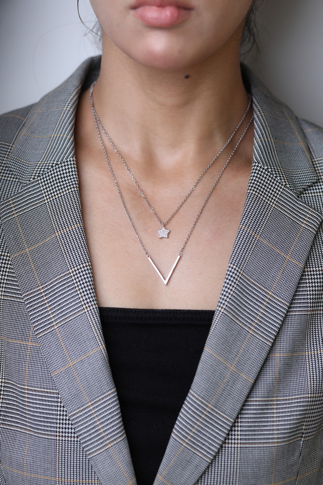 Star multi layer necklace sales