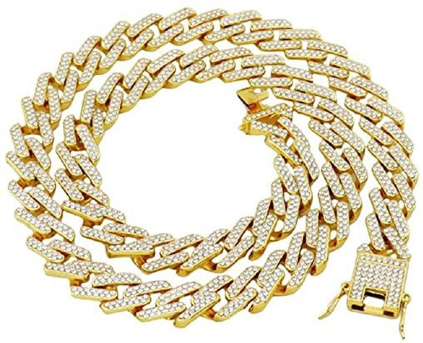 Adoxy Hip Hop Mc Stan Cuban Chain Diamonds Plated Men Jewellery