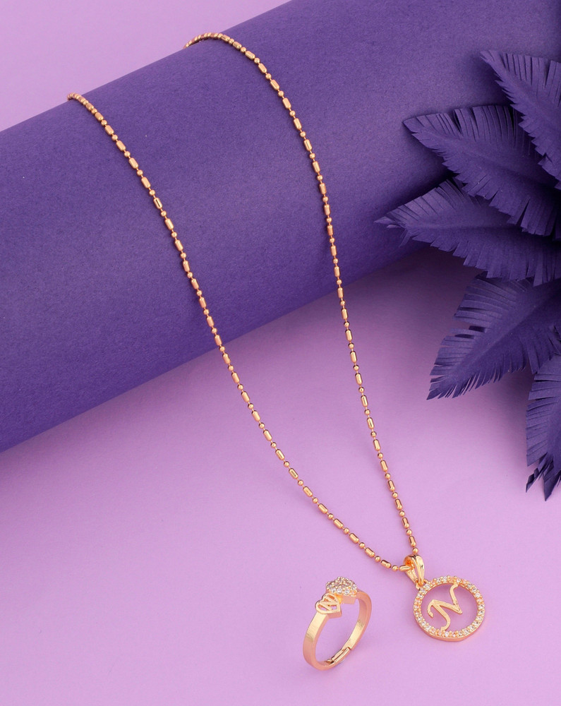 Round ring necklace hot sale