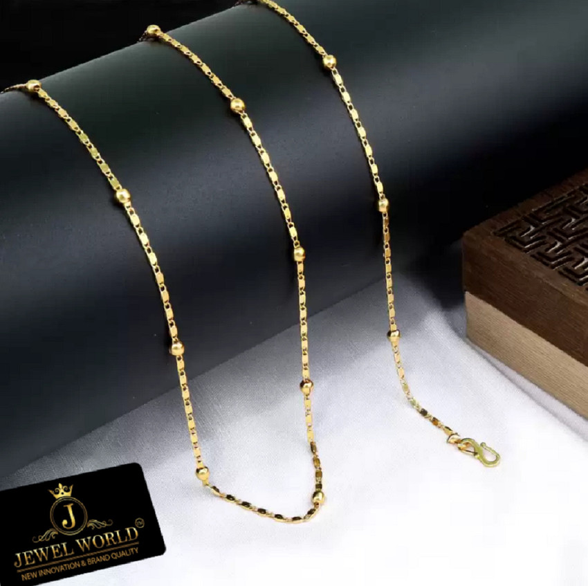 Jewel WORLD Gold Plated 18 Inch necklace chain design for girls women Cubic Zirconia Gold plated Plated Alloy Chain Price in India Buy Jewel WORLD Gold Plated 18 Inch necklace chain design for