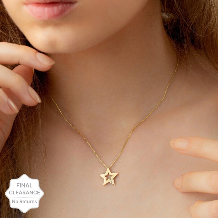 Gold chain deals with star pendant