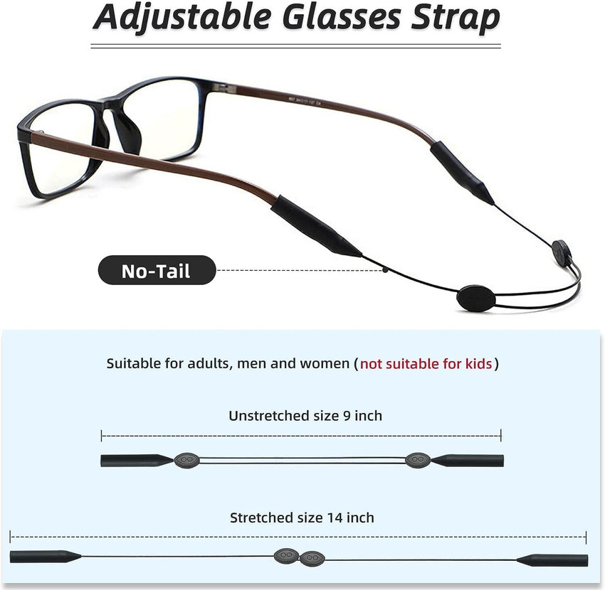 Adjustable outlet glasses strap