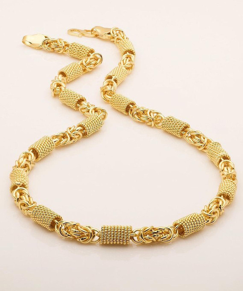 GAFUT 1 gram Stylish Heavy Golden Neck Men Chain 20 Inches Gold plated Chain Gold plated Plated Alloy Chain Price in India Buy GAFUT 1 gram Stylish Heavy Golden Neck Men Chain 20