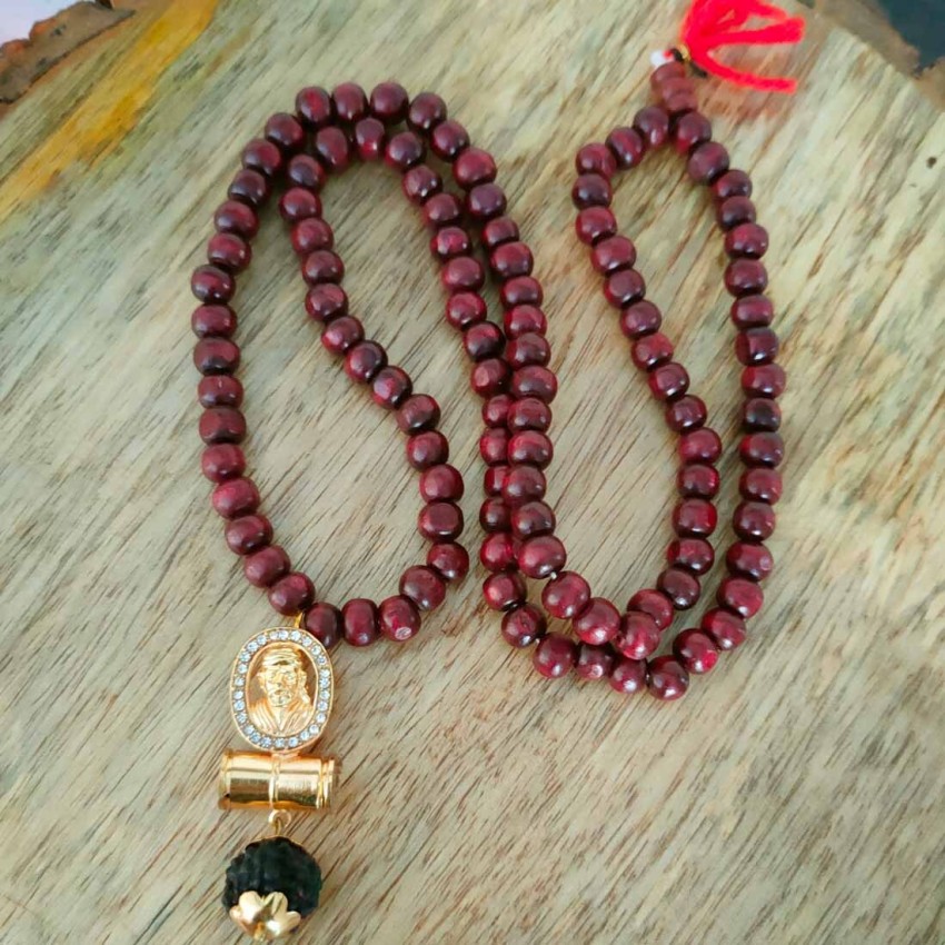 Sai Baba - Sri Sai Baba Japa Mala popular - Shirdi Sai Baba Pendant - 108 Mala with Sai Baba Pendant