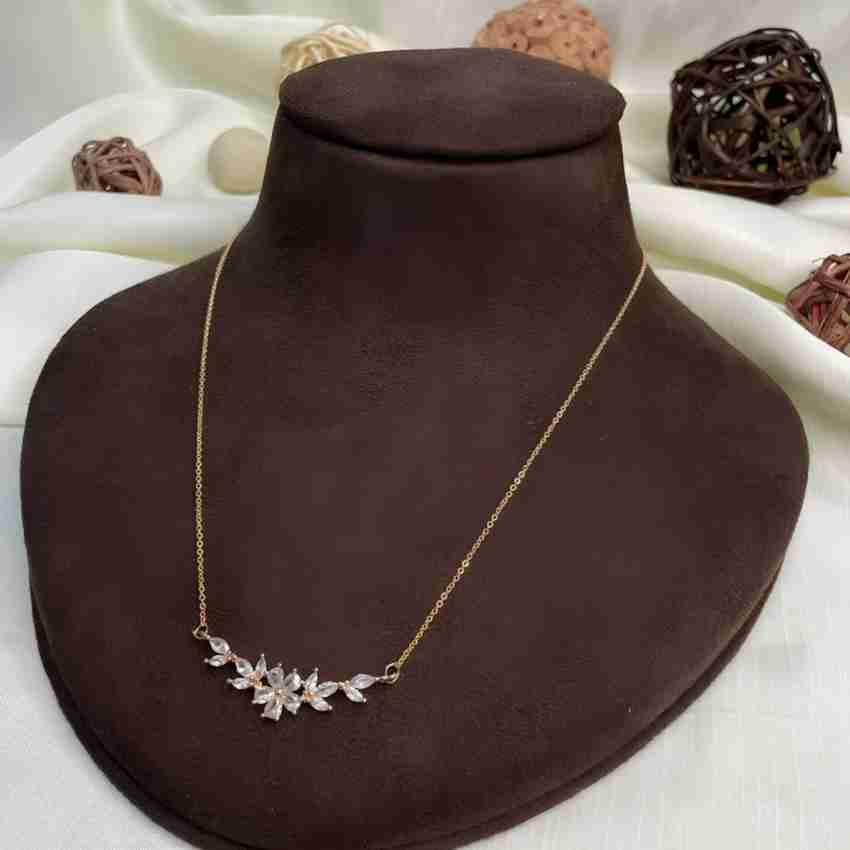 KARAMNATH latest necklace models neck chain for girl modern simple