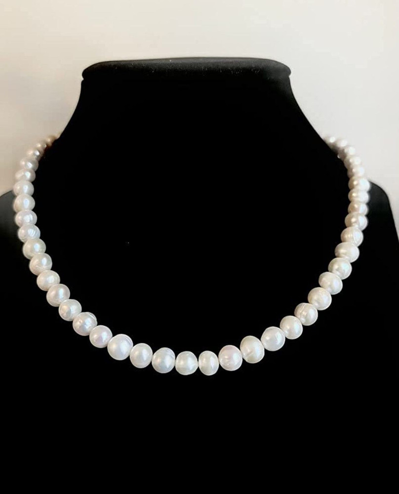 GIACOMO Pure Mala Original Certified White Pearl 108 1Beads Saccha