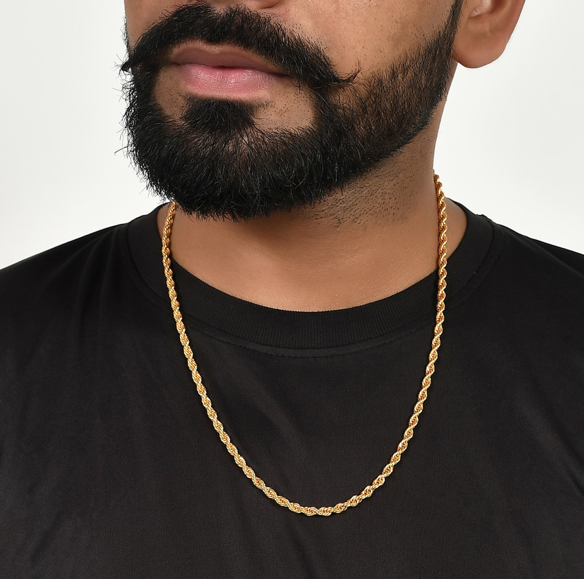 PYR Fashion 1 Gram Gold plated Chain For Boys and Man Gold plated Plated Brass Chain Gold plated Plated Brass Chain Price in India Buy PYR Fashion 1 Gram Gold plated Chain For
