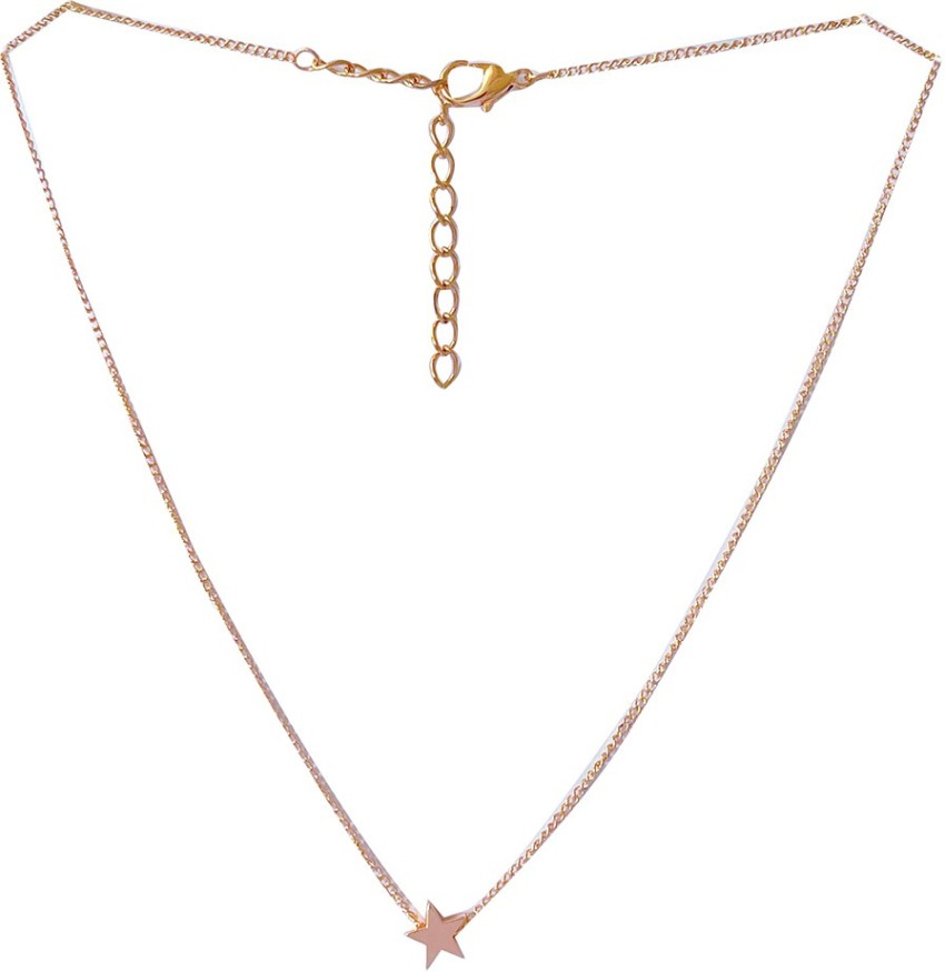 ayesha STAR MINI PENDANT ROSE GOLD-TONED DAINTY NECKLACE Metal Necklace  Price in India - Buy ayesha STAR MINI PENDANT ROSE GOLD-TONED DAINTY  NECKLACE Metal Necklace Online at Best Prices in India