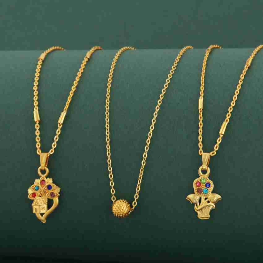 RAMDEV ART FASHION JEWELLERY Stylish and Trendy Gold Chain For