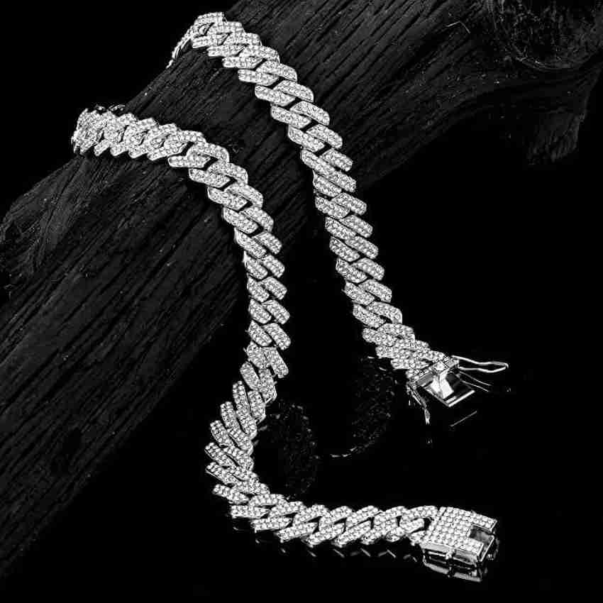 MEENAZ MC stan chain Hip Hop Cuban Chain miami cuban link chains Rapper  Necklace ad cz