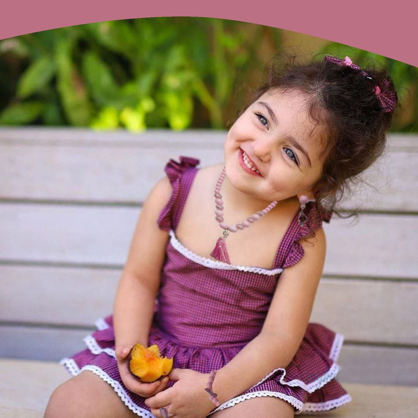 SYGA Children s Cartoon Necklace For Kids Party Long Skirt Pink Pearl Metal Necklace Set Price in India Buy SYGA Children s Cartoon Necklace For Kids Party Long Skirt Pink Pearl Metal Necklace