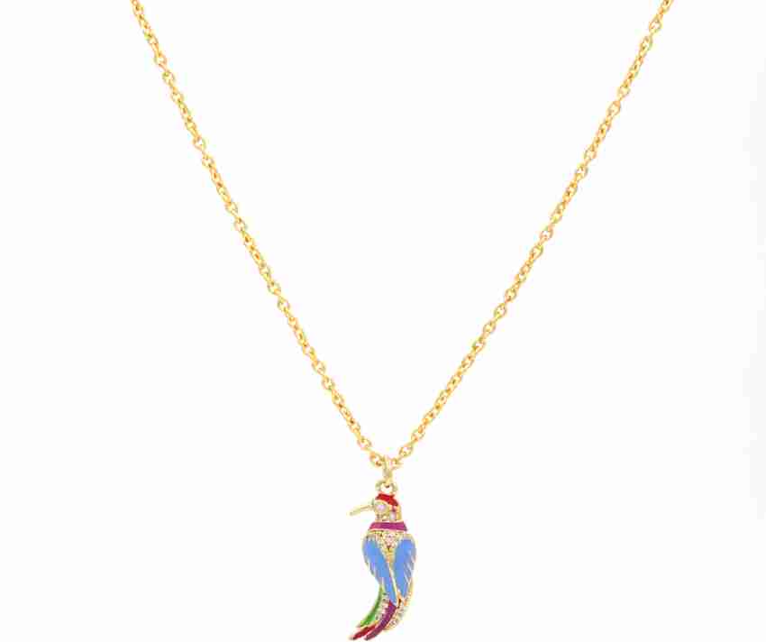 Gold parrot online necklace