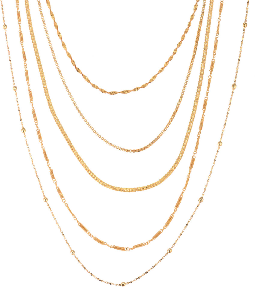 Maalgodam 30 Inches Golden Chain for Women Gold Neck Chain for Girls Simple Chain for Girl Gold plated Plated Brass Metal Chain Price in India Buy Maalgodam 30 Inches Golden Chain for Women Gold Neck ...