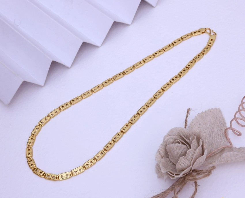 Ns Fashion Nawabi Dubal Heart Stylish Premium Gold Plated chain