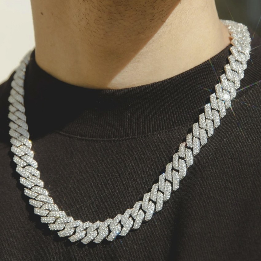 Adoxy Hip Hop Mc Stan Cuban Chain Diamonds Plated Men Jewellery