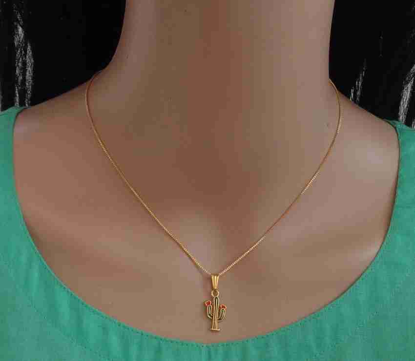 Ramdev Art Fashion Jewellery Designer And Stylish Chain Pendant For Women Gold-plated Plated Copper Chain