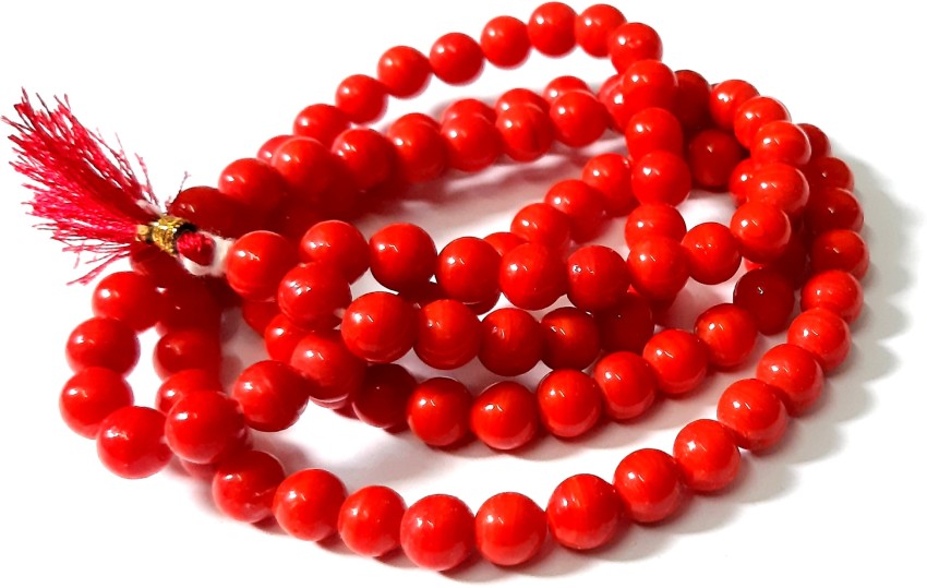 HSP 100% Original Red Coral Moonga Jaap & Wearing Mala With Gomukhi. Coral  Stone Chain Price in India - Buy HSP 100% Original Red Coral Moonga Jaap &  Wearing Mala With Gomukhi.