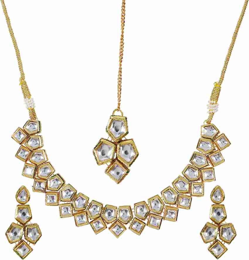 Steorra Jewels Premium Traditional Kundan Necklace Set For Women