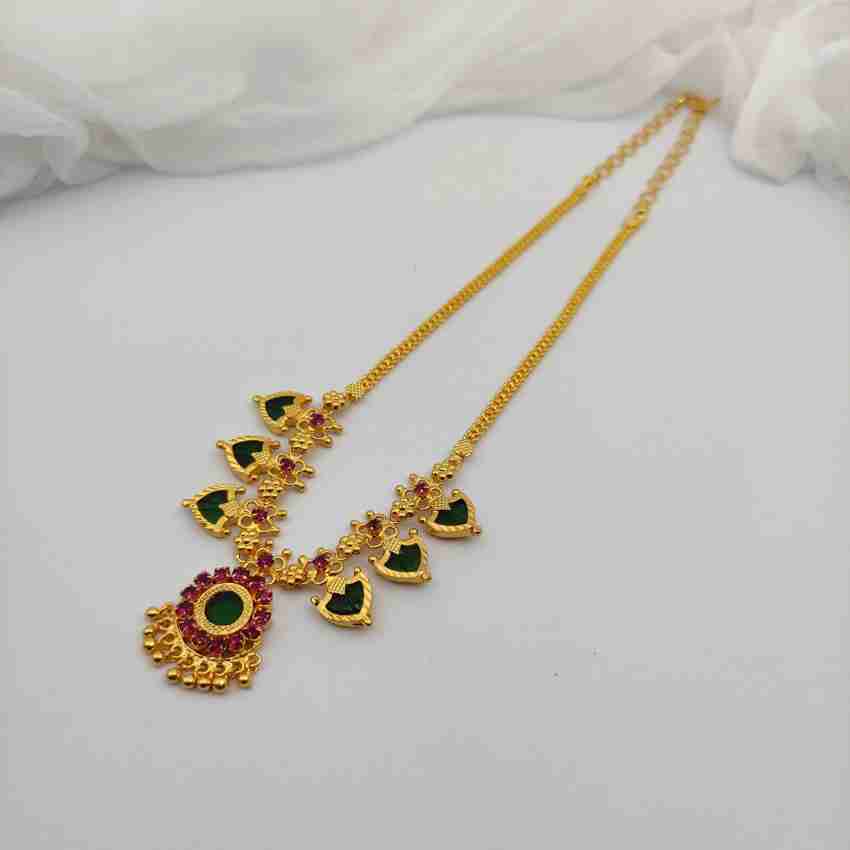 Gold palakka 2025 necklace price