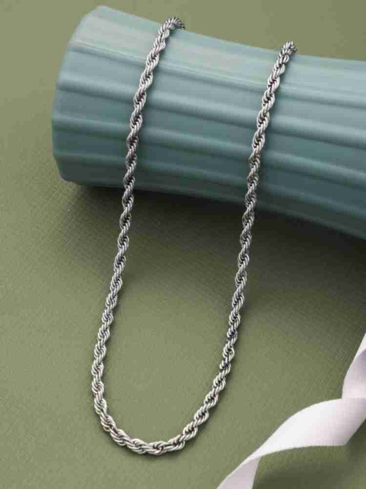 Large silver rope deals chain