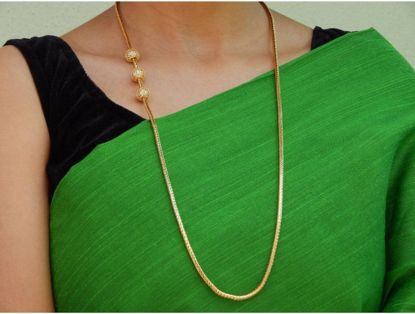 ElegantImitation 30 Inch White Stone Balls Mugappu Chain Snake