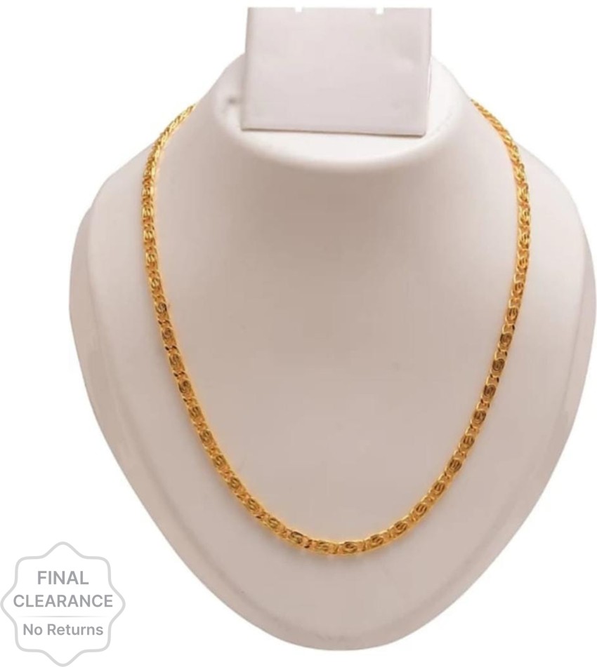 Gold plated silver chain on sale price