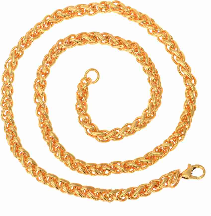 6mm 18Kt Gold IP Rope Chain Necklace, 45% OFF