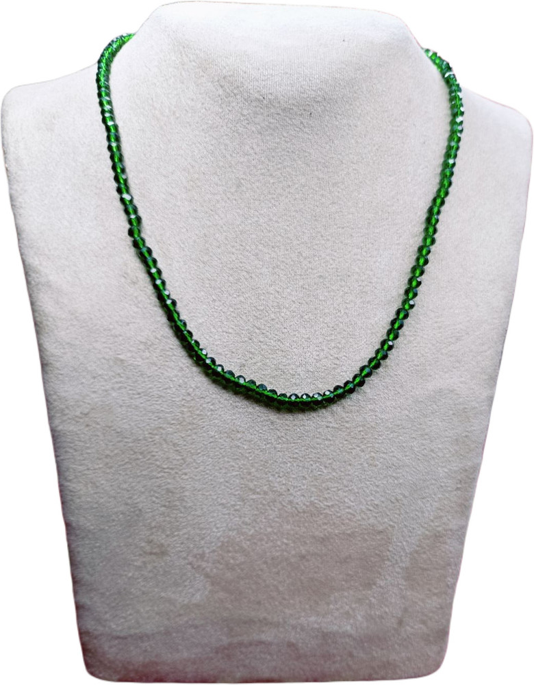 Light green sales crystal necklace