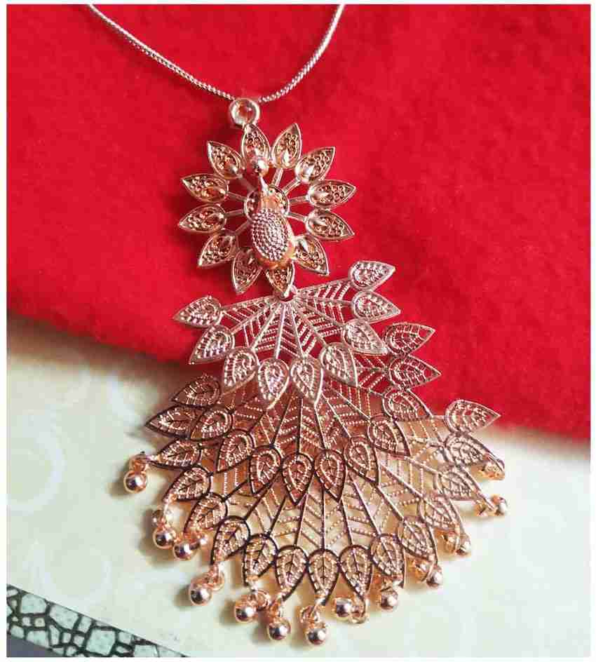 Peacock necklace set in gold store