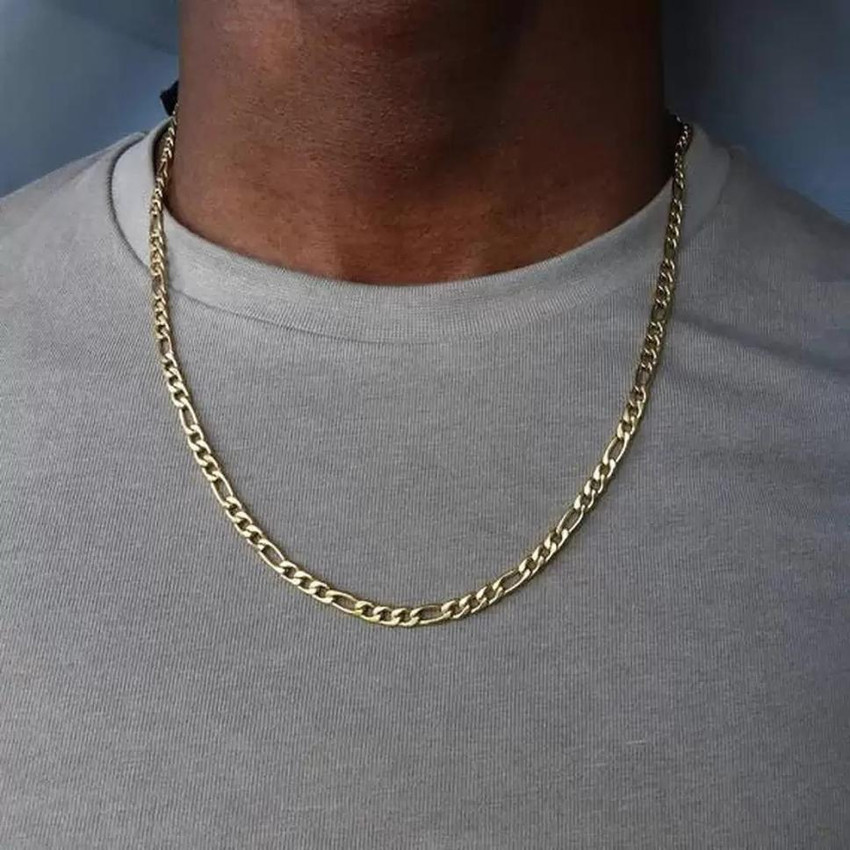 Crazy Fashion Sachin Tendulkar Style Gold Plated Chain for Men Stainless Steel Chain Price in India Buy Crazy Fashion Sachin Tendulkar Style Gold Plated Chain for Men Stainless Steel Chain Online