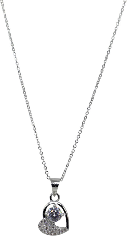 Brilliant Ston Women Silver Plated Latest Stylish Fancy Brilliant Daimond  Chain With Pendant Silver Chain Price in India - Buy Brilliant Ston Women  Silver Plated Latest Stylish Fancy Brilliant Daimond Chain With