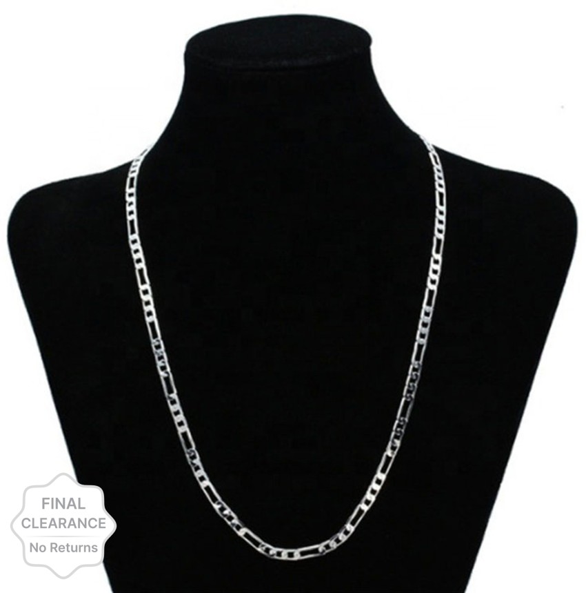 Simple silver store chain mens