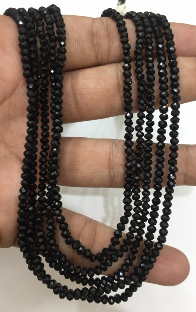 Silver Lockit Beads Bracelet, Black Titanium And Black Polyester Cord -  Luxury Black