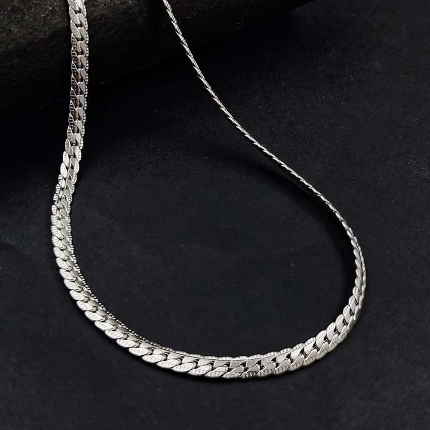 Silver chain deals for men flipkart