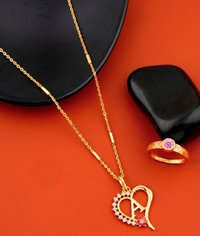 Name letter deals gold chain