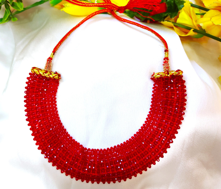 Red sales beaded choker