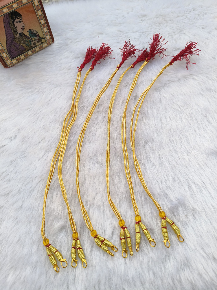 YuviKrissh Golden Designer Necklace Dori Thread For Making Necklace Pack of 6 Dori Necklace Price in India Buy YuviKrissh Golden Designer Necklace Dori Thread For Making Necklace Pack of 6 Dori