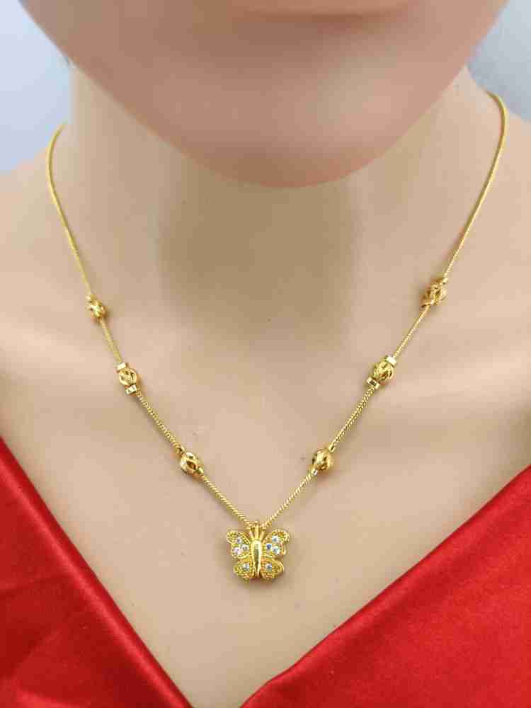 kapa Gold Plated Chain Necklace Indian Style Real Gold LOoking Jewelry