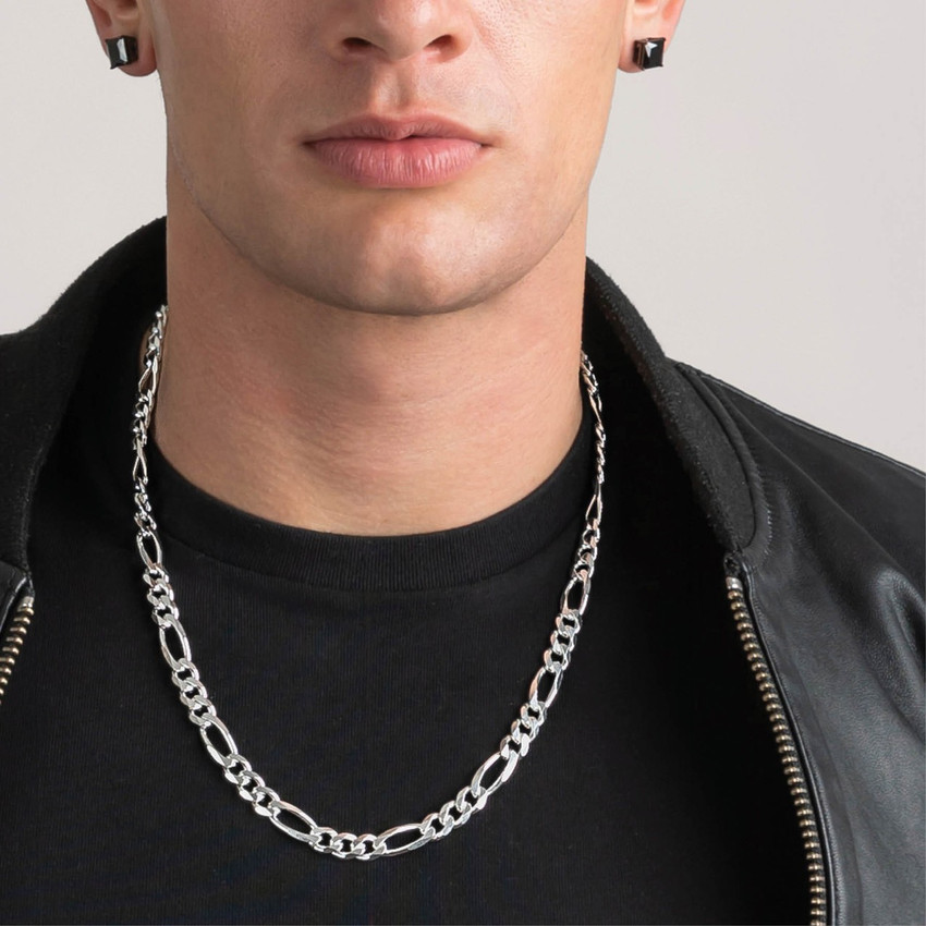 6mm figaro silver hot sale chain