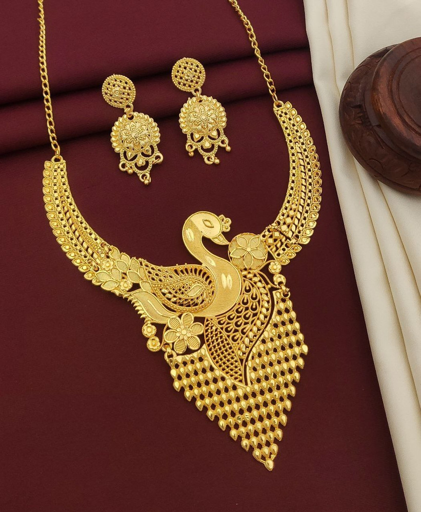 Lizza Alloy Gold plated Gold Jewellery Set Price in India Buy Lizza Alloy Gold plated Gold Jewellery Set Online at Best Prices in India Flipkart