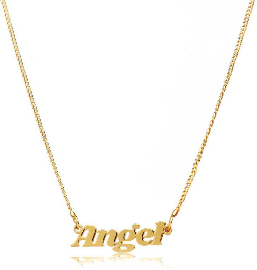 ELLIPSTORE Angel Necklace Gold plated Plated Stainless Steel