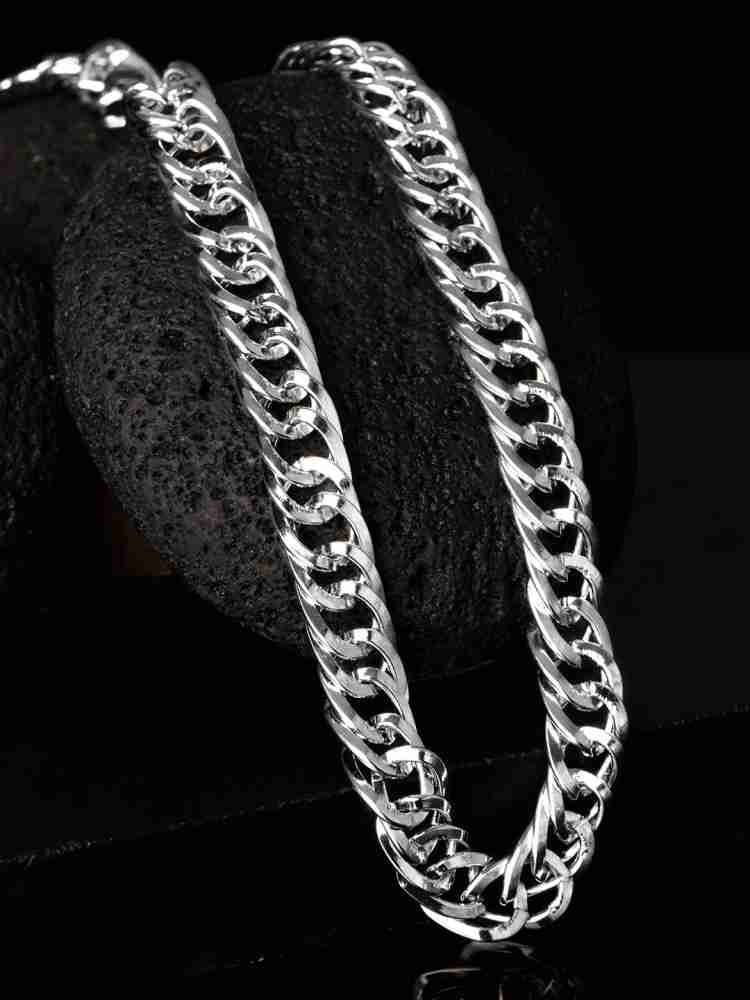 Buy The Roadster Lifestyle Co Men Silver Plated Chain - Necklace And Chains  for Men 15622530