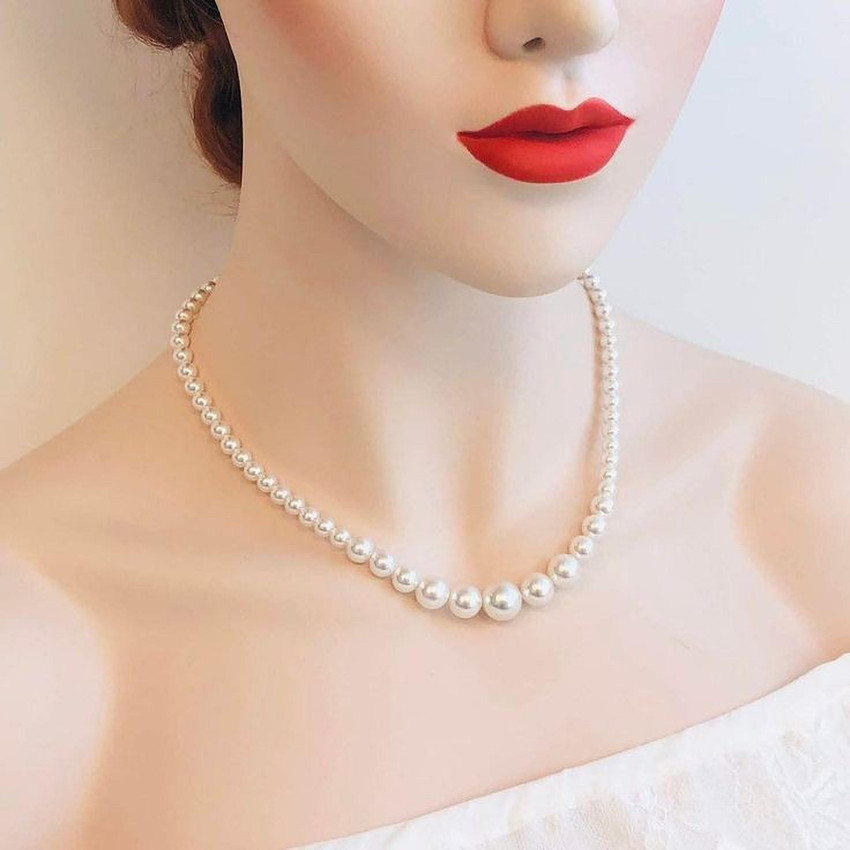 Stylish pearl necklace hot sale