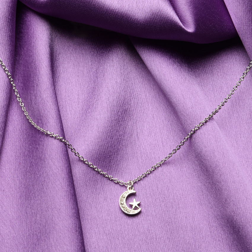 ACCESSORIZE LONDON Accessorize London Women s Silver Moon Star Pendant Necklace Alloy Necklace Price in India Buy ACCESSORIZE LONDON Accessorize London Women s Silver Moon Star Pendant Necklace Alloy ...