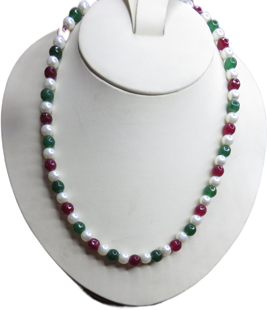 Glass beads necklace online online